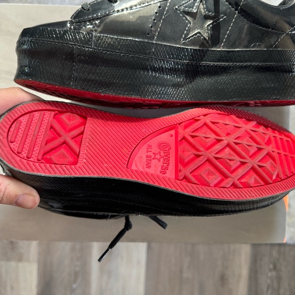 Black patent leather Converse platform sneaker Size 8 - Picture 4 of 5